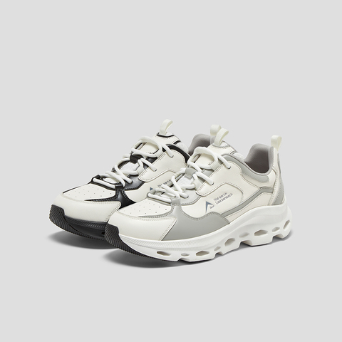 SKAP圣伽步女鞋2025春季新款户外厚底增高舒适拼色女运动鞋