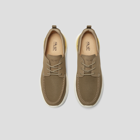 SKAP圣伽步男鞋2025春季新款日常复古厚底透气舒适男休闲鞋