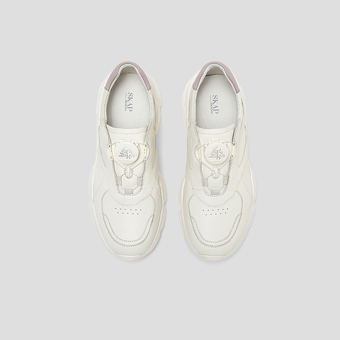 SKAP圣伽步女鞋2025春季新款舒适旋扣便携厚底户外女运动鞋