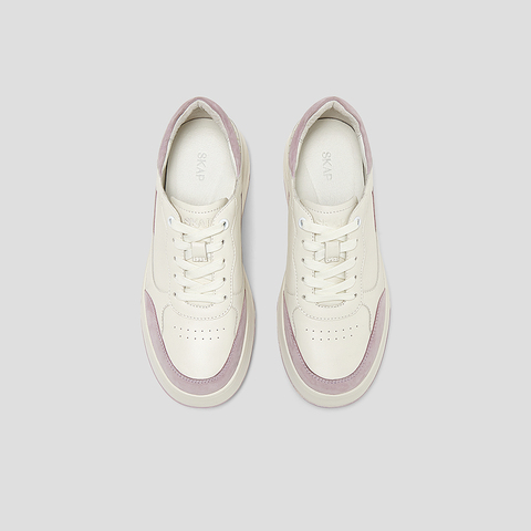 SKAP圣伽步女鞋2025春季新款日常百搭厚底系带女休闲板鞋