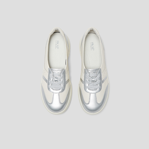 SKAP圣伽步女鞋2025春季新款日常厚底轻质系带女休闲单鞋