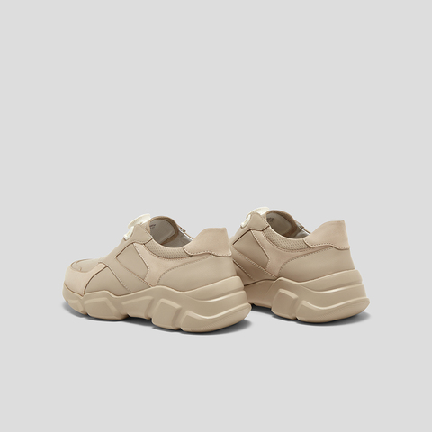 SKAP圣伽步女鞋2025春季新款舒适旋扣便携厚底户外女运动鞋