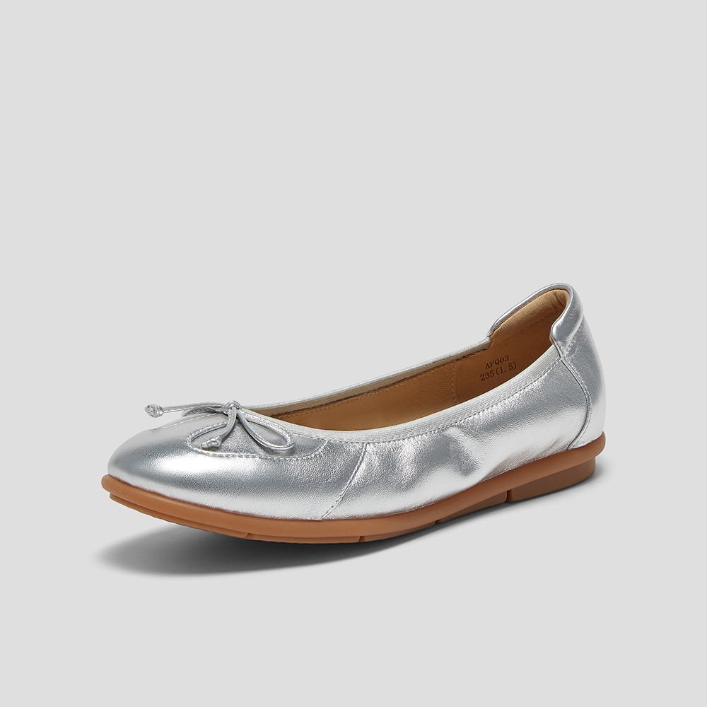 SKAP圣伽步女鞋2025春季新款浅口休闲蝴蝶结套脚女款豆豆鞋