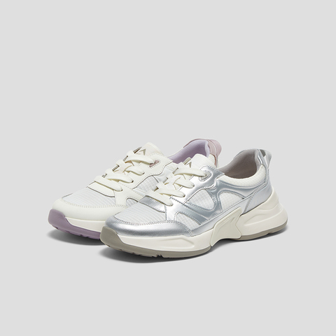 SKAP圣伽步女鞋2025春季新款厚底系带户外舒适女休闲运动鞋