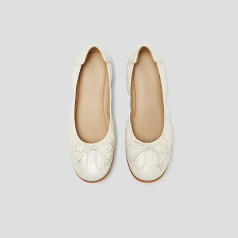 SKAP圣伽步女鞋2025春季新款浅口休闲蝴蝶结套脚女款豆豆鞋