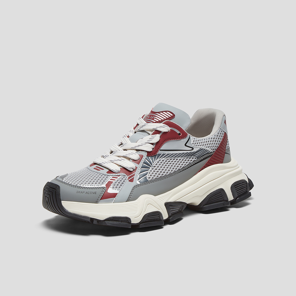 SKAP圣伽步男鞋2025春季新款户外系带厚底男款运动休闲鞋
