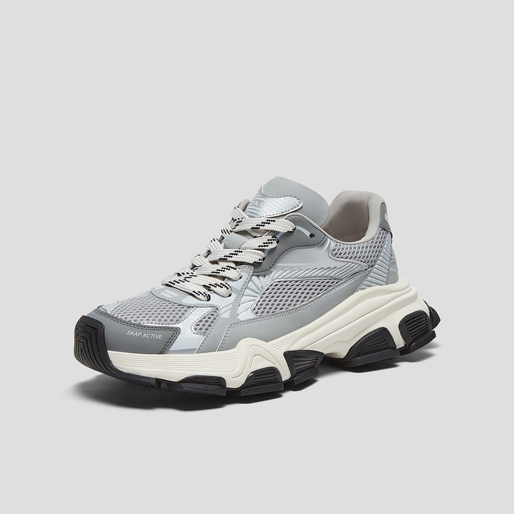 SKAP圣伽步男鞋2025春季新款户外系带厚底男款运动休闲鞋