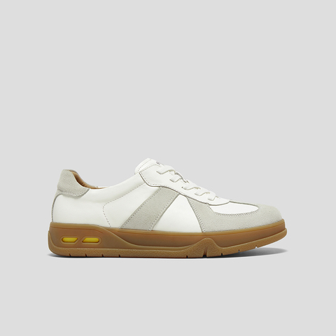 SKAP圣伽步男鞋2025秋季新款德训鞋复古系带厚底舒适男款休闲板鞋