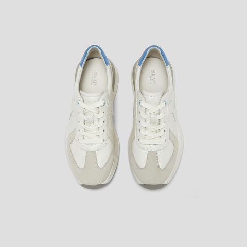 SKAP圣伽步女鞋2025秋季新款运动户外厚底系带拼色日常女款休闲鞋