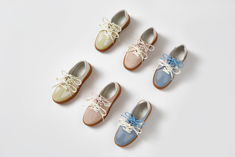 SKAP圣伽步女鞋2025春季新款时尚撞色双鞋带女休闲德训鞋