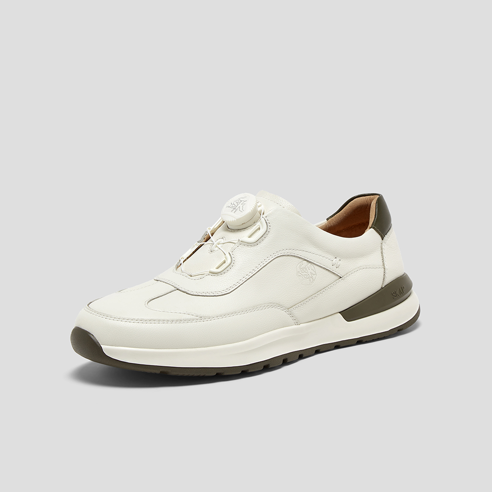 SKAP圣伽步男鞋2025秋季新款运动旋扣拼色舒适时尚日常男款休闲鞋