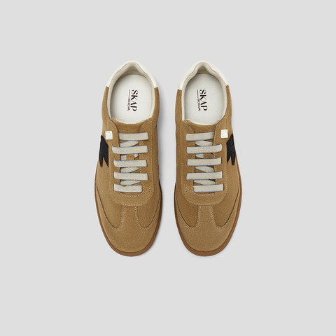 SKAP圣伽步男鞋2025秋季新款德训简约时尚平底舒适松紧带男休闲鞋