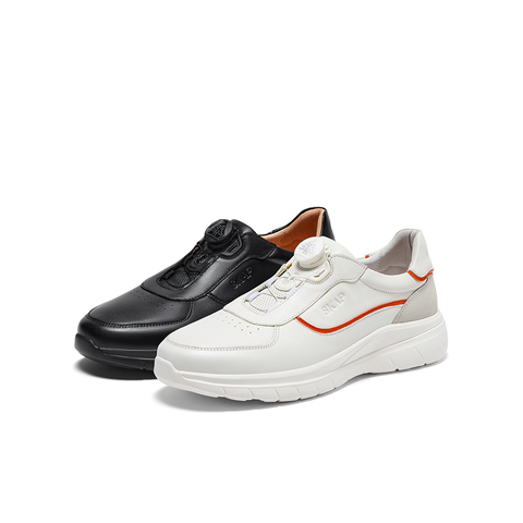 SKAP圣伽步男鞋2025秋季新款日常旋扣轻便简约单鞋男款休闲运动鞋