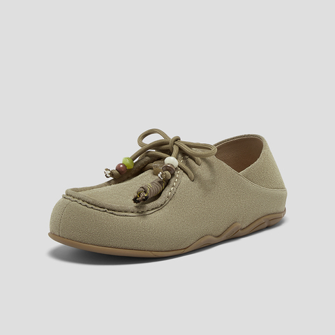 SKAP圣伽步女鞋2025秋季新款百搭系带旅游舒适平底日常女款休闲鞋