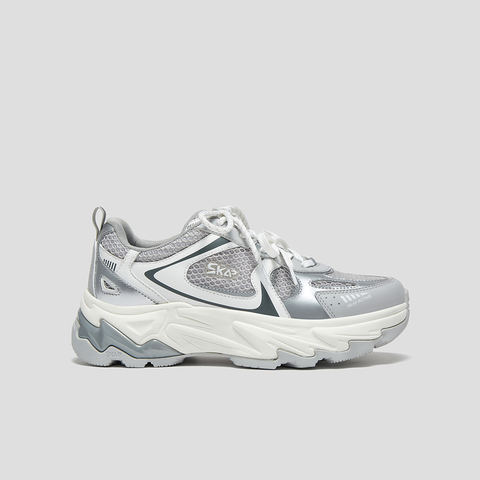 SKAP圣伽步女鞋2025秋季新款旅游户外双鞋带厚底拼色时尚女老爹鞋