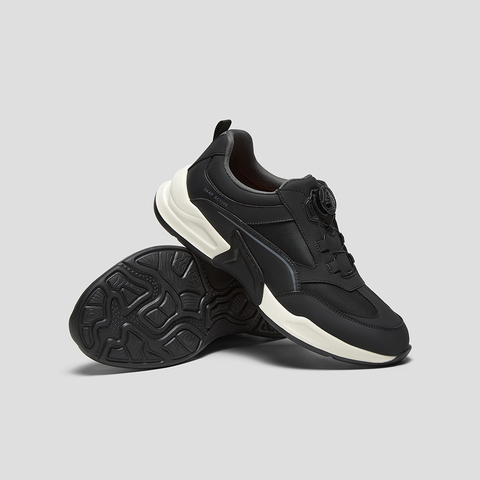 SKAP圣伽步男鞋2025秋季新款户外厚底旋扣舒适拼色男款休闲运动鞋