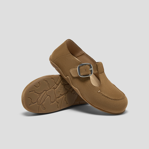 SKAP圣伽步女鞋2025秋季新款日常百搭平底搭扣通勤舒适女款休闲鞋