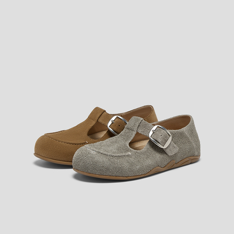 SKAP圣伽步女鞋2025秋季新款日常百搭平底搭扣通勤舒适女款休闲鞋