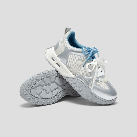 SKAP圣伽步女鞋2025秋季新款阿甘厚底时尚双鞋带舒适女休闲运动鞋