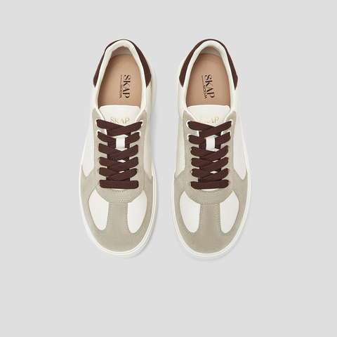 SKAP圣伽步男鞋2025秋季新款德训简约轻质厚底系带日常男款休闲鞋