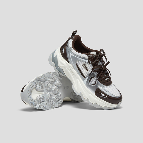 SKAP圣伽步女鞋2025秋季新款旅游户外双鞋带厚底拼色时尚女老爹鞋