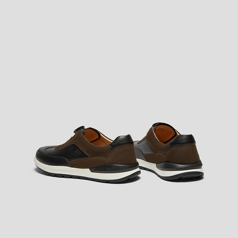 SKAP圣伽步男鞋2025秋季新款运动旋扣拼色舒适时尚日常男款休闲鞋