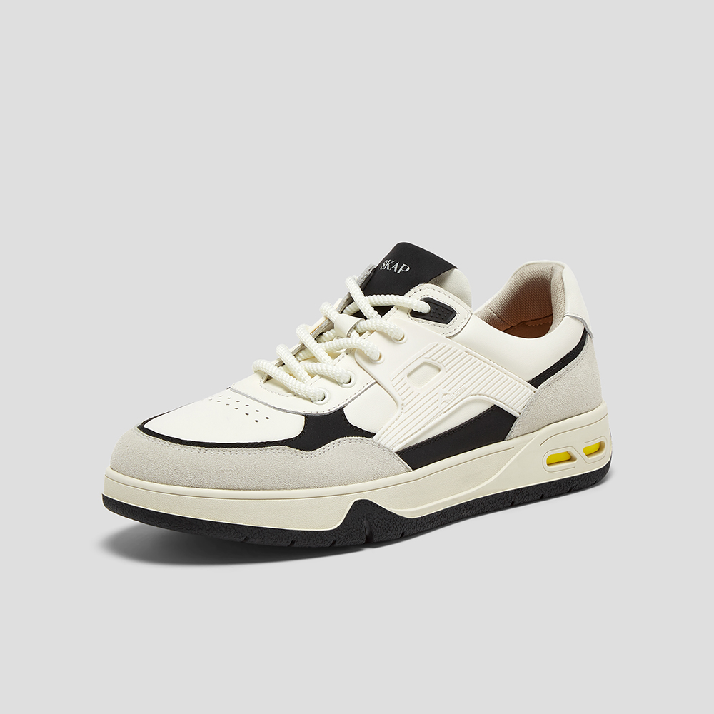 SKAP圣伽步男鞋2025秋季新款板鞋运动厚底系带舒适时尚男款休闲鞋