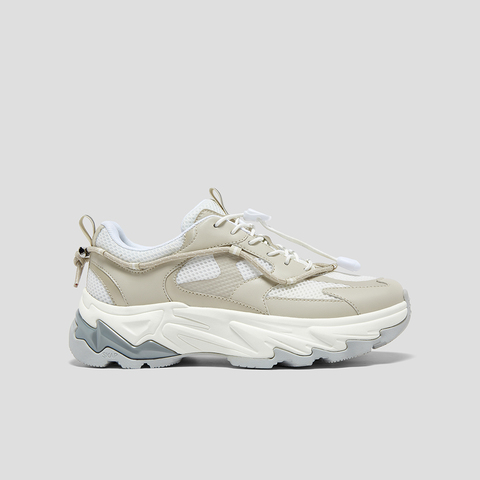 SKAP圣伽步女鞋2025秋季新款旅游老爹厚底系带拼色潮流女款运动鞋