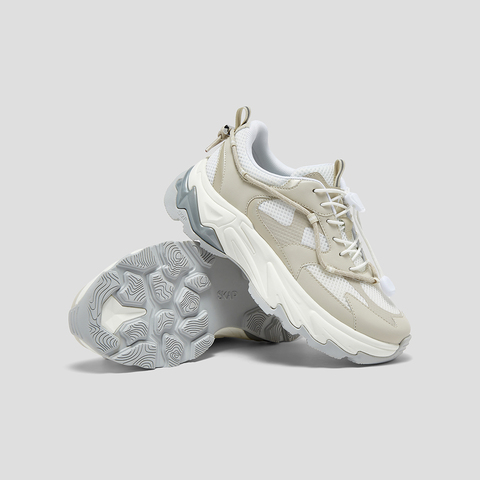 SKAP圣伽步女鞋2025秋季新款旅游老爹厚底系带拼色潮流女款运动鞋