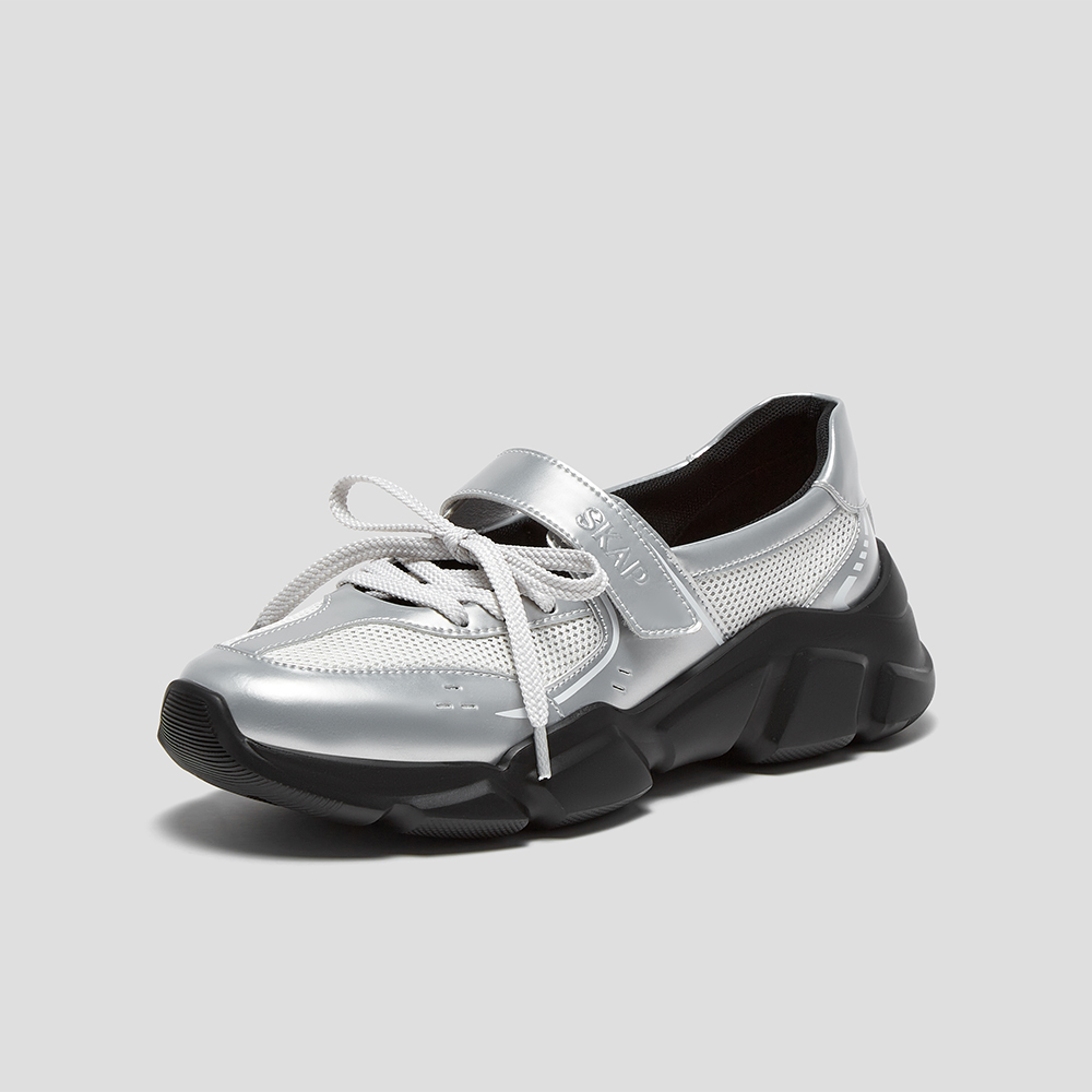 SKAP圣伽步女鞋2025秋季新款日常玛丽珍鞋魔术贴舒适厚底女休闲鞋