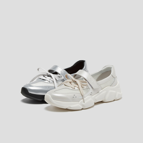 SKAP圣伽步女鞋2025秋季新款日常玛丽珍鞋魔术贴舒适厚底女休闲鞋