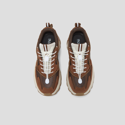 SKAP圣伽步女鞋2025秋季新款旅游老爹厚底系带拼色潮流女款运动鞋