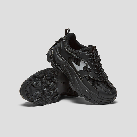 SKAP圣伽步女鞋2025秋季新款旅游老爹厚底系带拼色潮流女款运动鞋