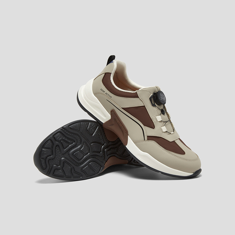 SKAP圣伽步男鞋2025秋季新款户外厚底旋扣舒适拼色男款休闲运动鞋