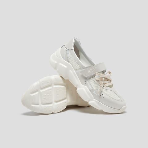 SKAP圣伽步女鞋2025秋季新款日常玛丽珍鞋魔术贴舒适厚底女休闲鞋