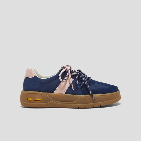 SKAP圣伽步女鞋2025秋季新款德训鞋轻便增高双鞋带复古女士休闲鞋