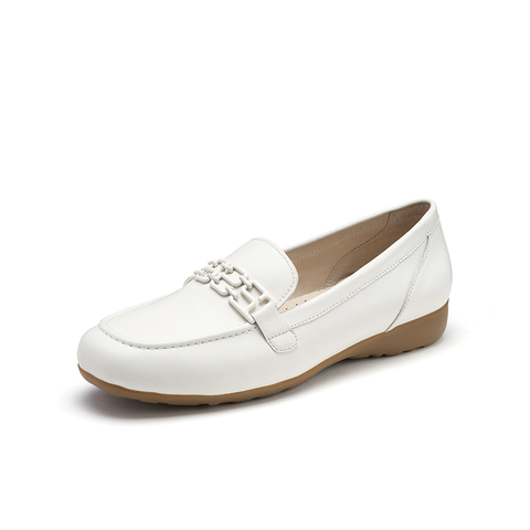 SKAP圣伽步女鞋2025秋季新款舒适气质一脚蹬平马衔扣跟女士乐福鞋