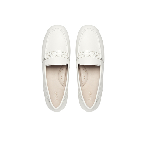 SKAP圣伽步女鞋2025秋季新款舒适气质一脚蹬平马衔扣跟女士乐福鞋