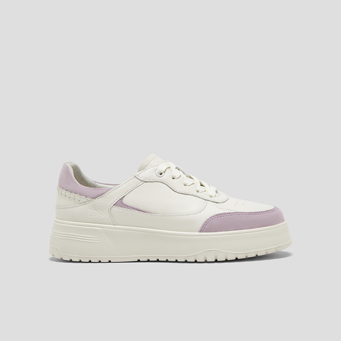 SKAP圣伽步女鞋2025春季新款日常百搭厚底系带女休闲板鞋