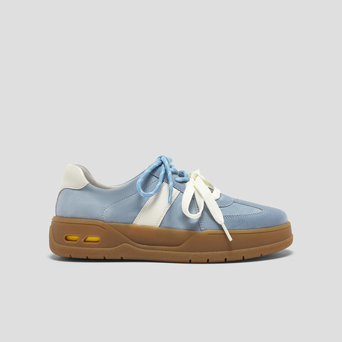 SKAP圣伽步女鞋2025秋季新款德训鞋轻便增高双鞋带复古女士休闲鞋