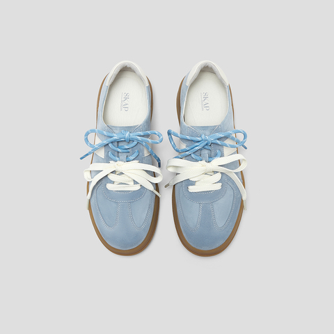 SKAP圣伽步女鞋2025秋季新款德训鞋轻便增高双鞋带复古女士休闲鞋