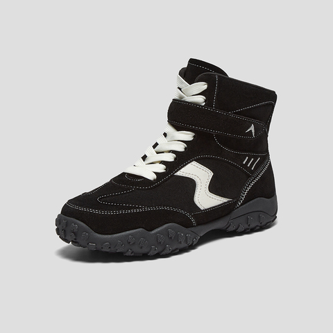 SKAP圣伽步女鞋2025冬季新款马丁靴休闲西部靴高帮复古女款运动靴