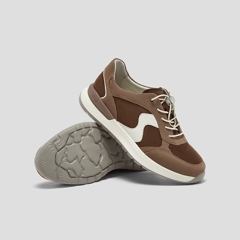 SKAP圣伽步女鞋2025秋季新款舒适单鞋系带简约日常女款休闲运动鞋