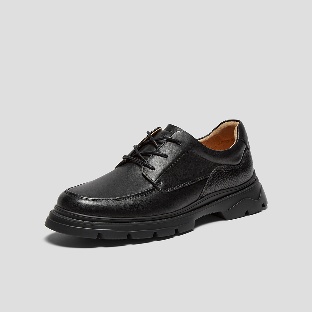 SKAP圣伽步男鞋2025秋季新款上班通勤轻便软底厚底男士休闲皮鞋