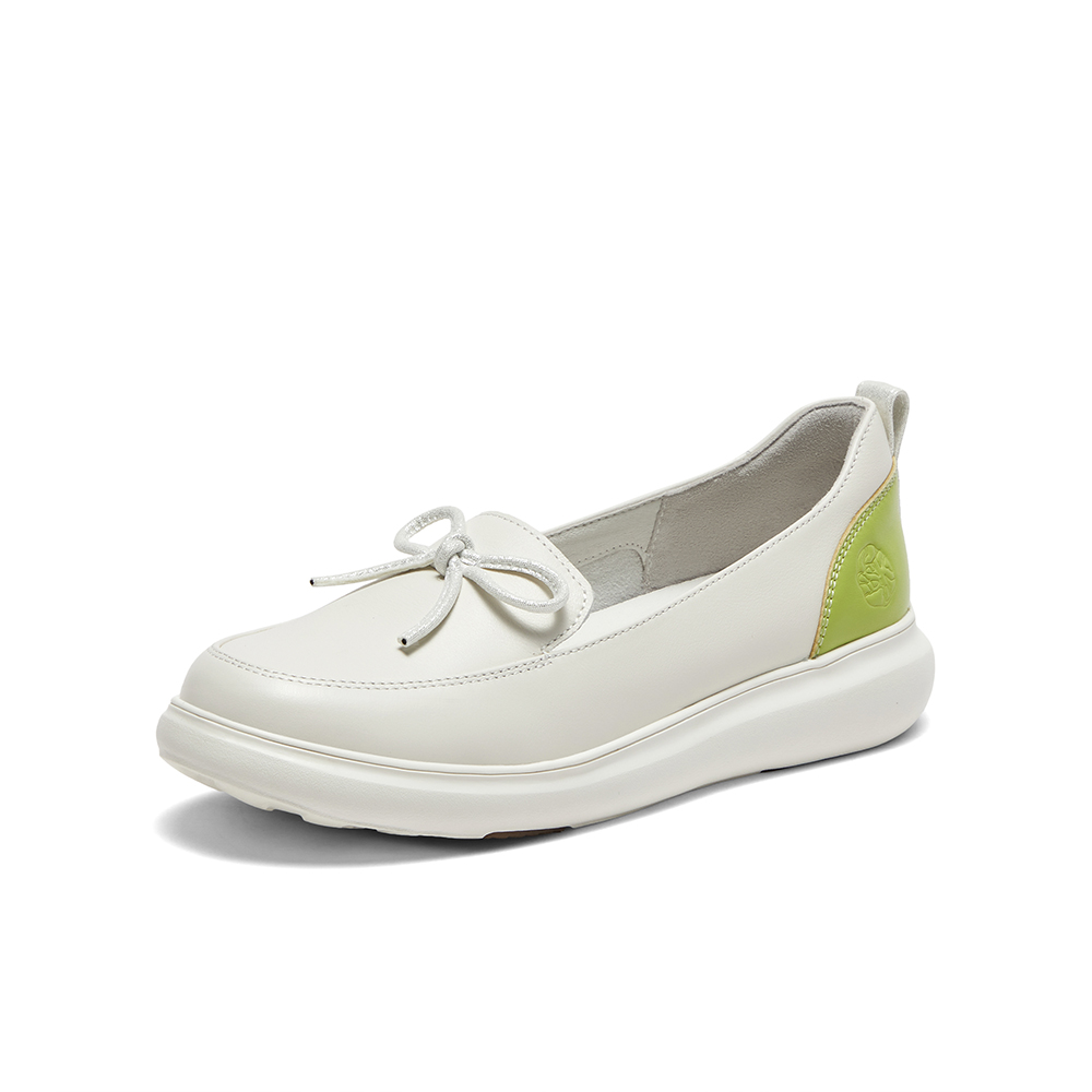 SKAP圣伽步女鞋2025秋季新款蝴蝶结气质舒适轻质一脚蹬女款休闲鞋