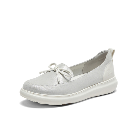 SKAP圣伽步女鞋2025秋季新款蝴蝶结气质舒适轻质一脚蹬女款休闲鞋