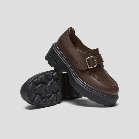 SKAP圣伽步女鞋2025秋季新款乐福厚底通勤气质百搭舒适女款休闲鞋