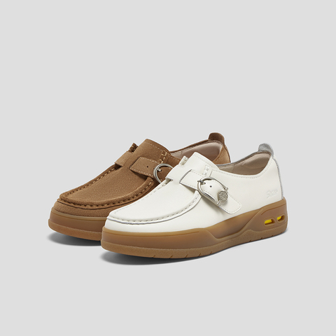 SKAP圣伽步女鞋2025秋季新款袋鼠鞋厚底时尚百搭舒适女款休闲鞋