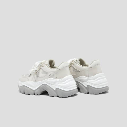 SKAP圣伽步女鞋2025秋季新款复古透气增高网面经典老爹女款运动鞋