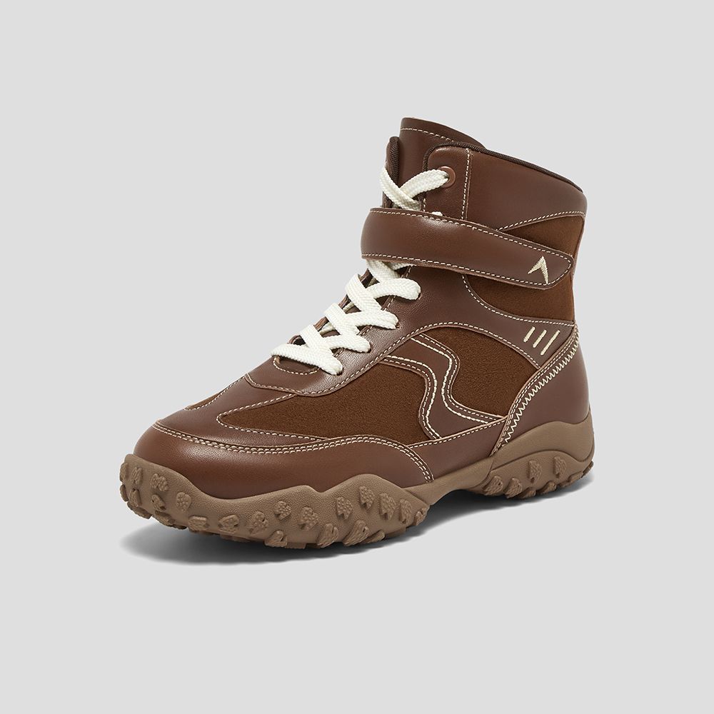 SKAP圣伽步女鞋2025冬季新款马丁靴休闲西部靴高帮复古女款运动靴